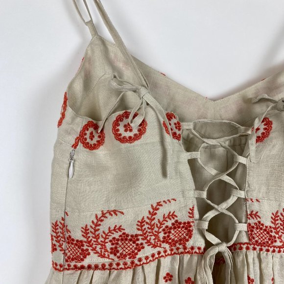 Anthropologie Lithe Linen Sandalwood Blouse Beige - Picture 8 of 11